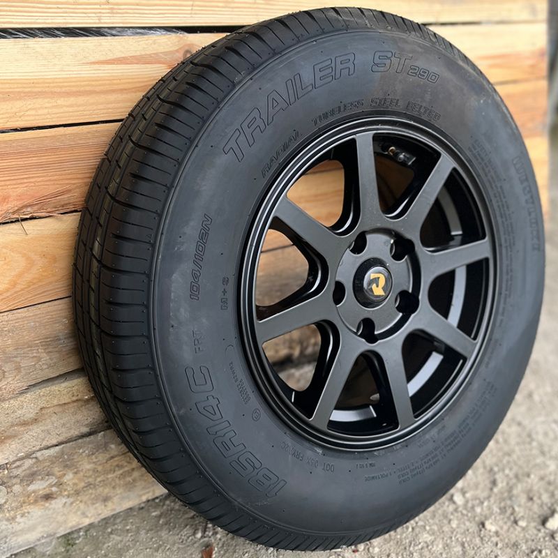 ROUE COMPLÈTE 185R14C AVEC JANTE ALU