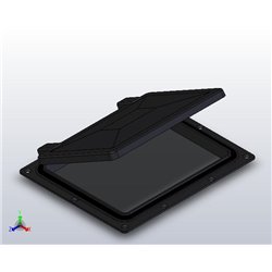 AERATEUR ALUMINIUM  VERNI NOIR GRAND MODELE (337X261)